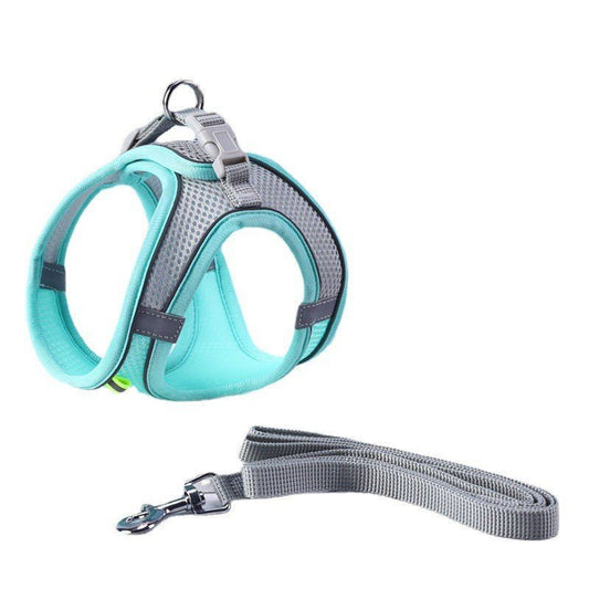 Harnais Maille Réfléchissant & Respirant pour Chat et Chien – Avec Laisse 150 cm - Furlo