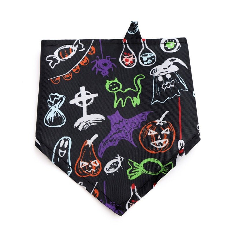 Bavoir Halloween pour Chien – Citrouille, Fantôme & Bonbons - Furlo