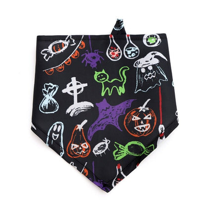 Bavoir Halloween pour Chien – Citrouille, Fantôme & Bonbons - Furlo