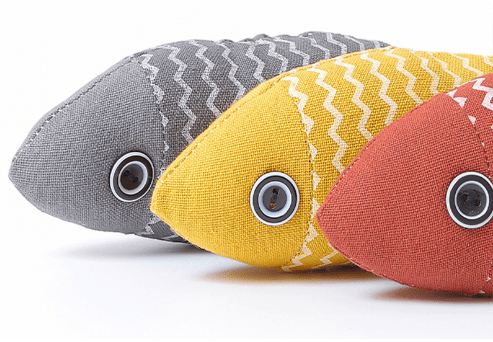 Poisson en Lin avec Herbe à Chat – Jouet Peluche pour Chat - Furlo