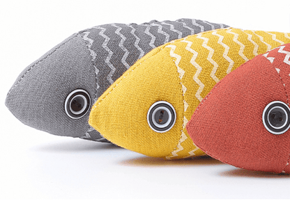 Poisson en Lin avec Herbe à Chat – Jouet Peluche pour Chat - Furlo