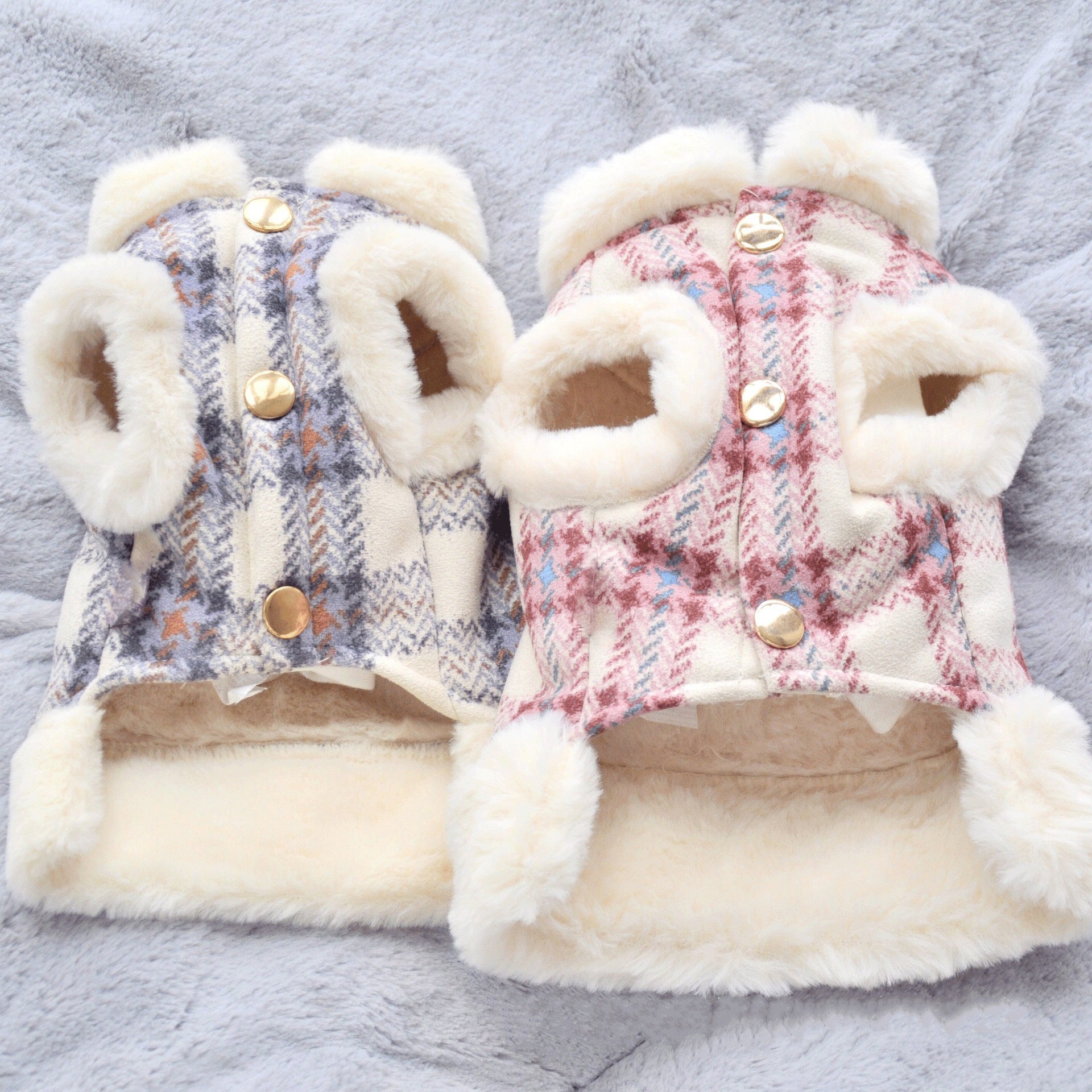 Gilet Chaud en Velours Style British pour Petit Chien et Chat – Automne Hiver - Furlo