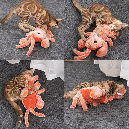Homard Sauteur Rechargeable USB pour Chat – Jouet Interactif avec Herbe à Chat - Furlo