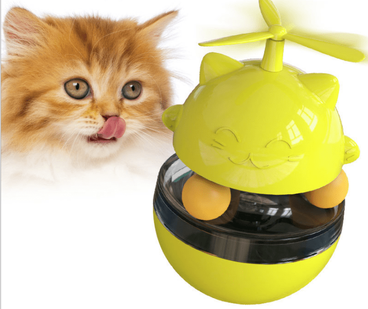 Balle Distributrice de Croquettes Culbuto pour Chat – Jouet Interactif Anti-Glouton - Furlo