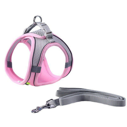 Harnais Maille Réfléchissant & Respirant pour Chat et Chien – Avec Laisse 150 cm - Furlo