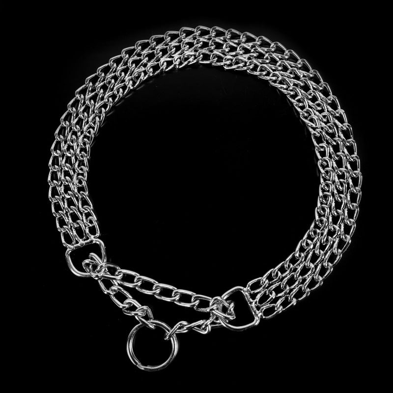 Collier Double Rang Télescopique pour Chien – Chaîne Argentée Dressage - Furlo