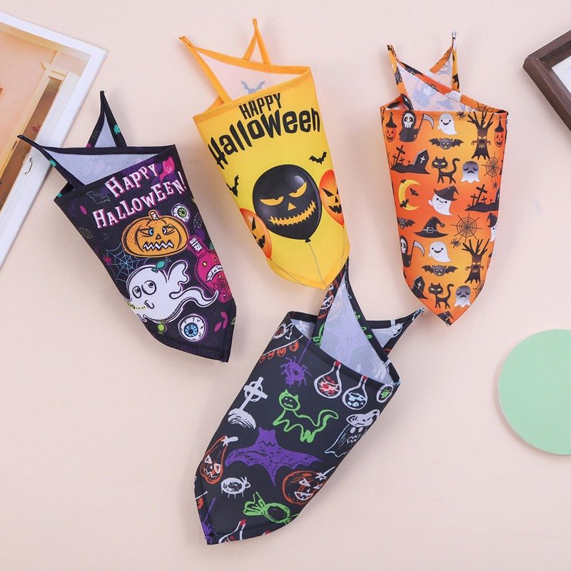 Bavoir Halloween pour Chien – Citrouille, Fantôme & Bonbons - Furlo