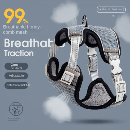 Harnais Maille Nid d'Abeille pour Chat – Anti-Fugue & Confortable - Furlo
