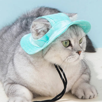 Chapeau Bob Soleil Ajustable pour Petit Chien et Chat – Trous Oreilles S M L - Furlo