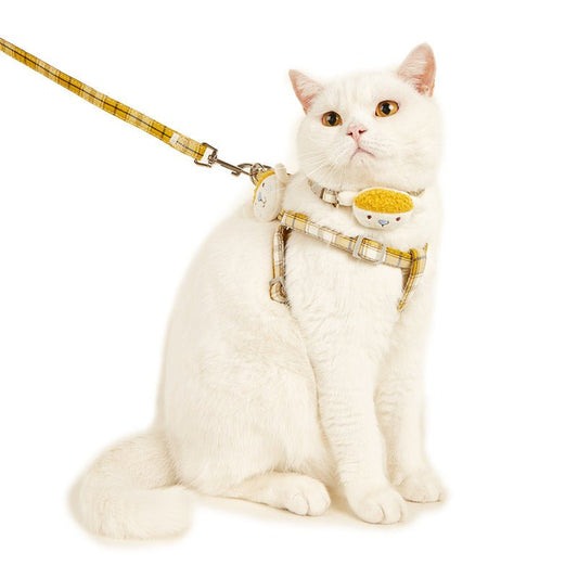 Harnais Gilet À Carreaux Antidérapant pour Chat & Chien – Laisse Nylon Ajustable - Furlo