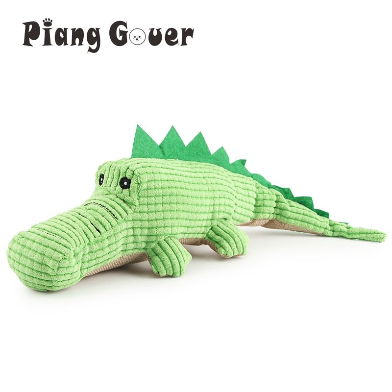 Peluche Couinante Crocodile pour Chien – Jouet Sonore Doux 38 cm - Furlo