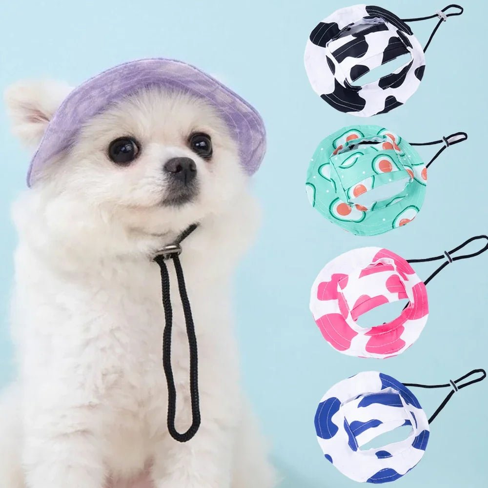 Chapeau Bob Soleil Ajustable pour Petit Chien et Chat – Trous Oreilles S M L - Furlo
