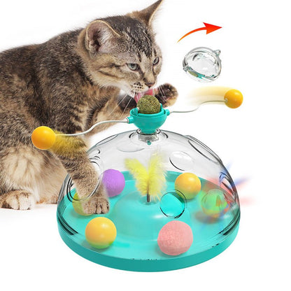 Jouet Moulin à Vent Catnip pour Chat – Tourniquet Interactif Ventouse | 4 Coloris - Furlo