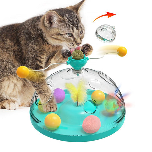Jouet Moulin à Vent Catnip pour Chat – Tourniquet Interactif Ventouse | 4 Coloris - Furlo