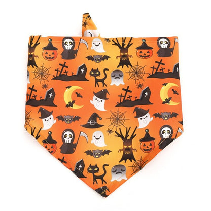 Bavoir Halloween pour Chien – Citrouille, Fantôme & Bonbons - Furlo