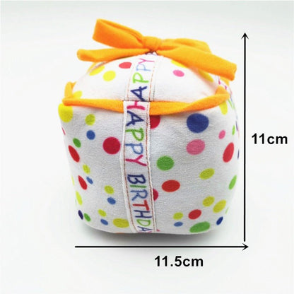 Jouet Peluche Gâteau d'Anniversaire pour Chien et Chat – Sonore - Furlo