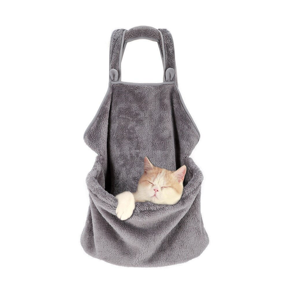 Sac de Couchage & Sac à Dos Respirant pour Chat – Velours Arctique HOOPET - Furlo