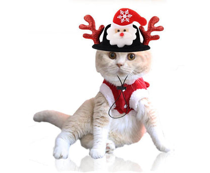 Chapeau de Noël Rigolo pour Chien et Chat – Coiffe Festive Réglable - Furlo