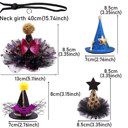 Mini Chapeau Halloween Ajustable pour Chat & Chien – Tissu Tissé Main | Style Britannique - Furlo