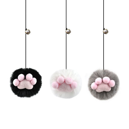 Jouet Balle Élastique Clip de Porte pour Chat – Taquinerie Ajustable en Peluche | 3 Coloris - Furlo
