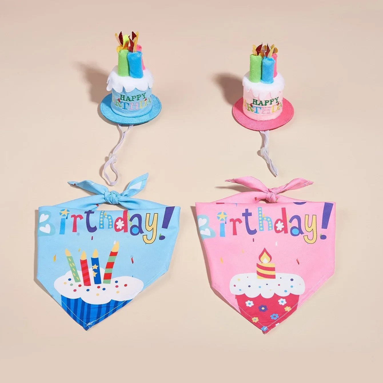 Kit Anniversaire pour Chien & Chat – Chapeau, Bandana, Bavoir & Banderole Fête - Furlo