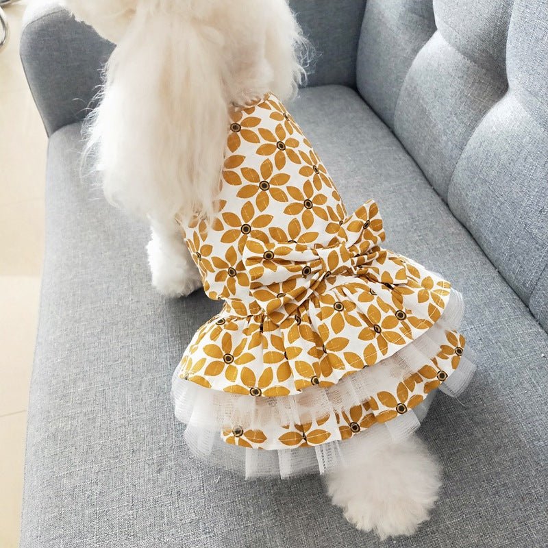 Jupe Tutu à Nœud pour Petit Chien – Tenue Printemps Été Légère - Furlo