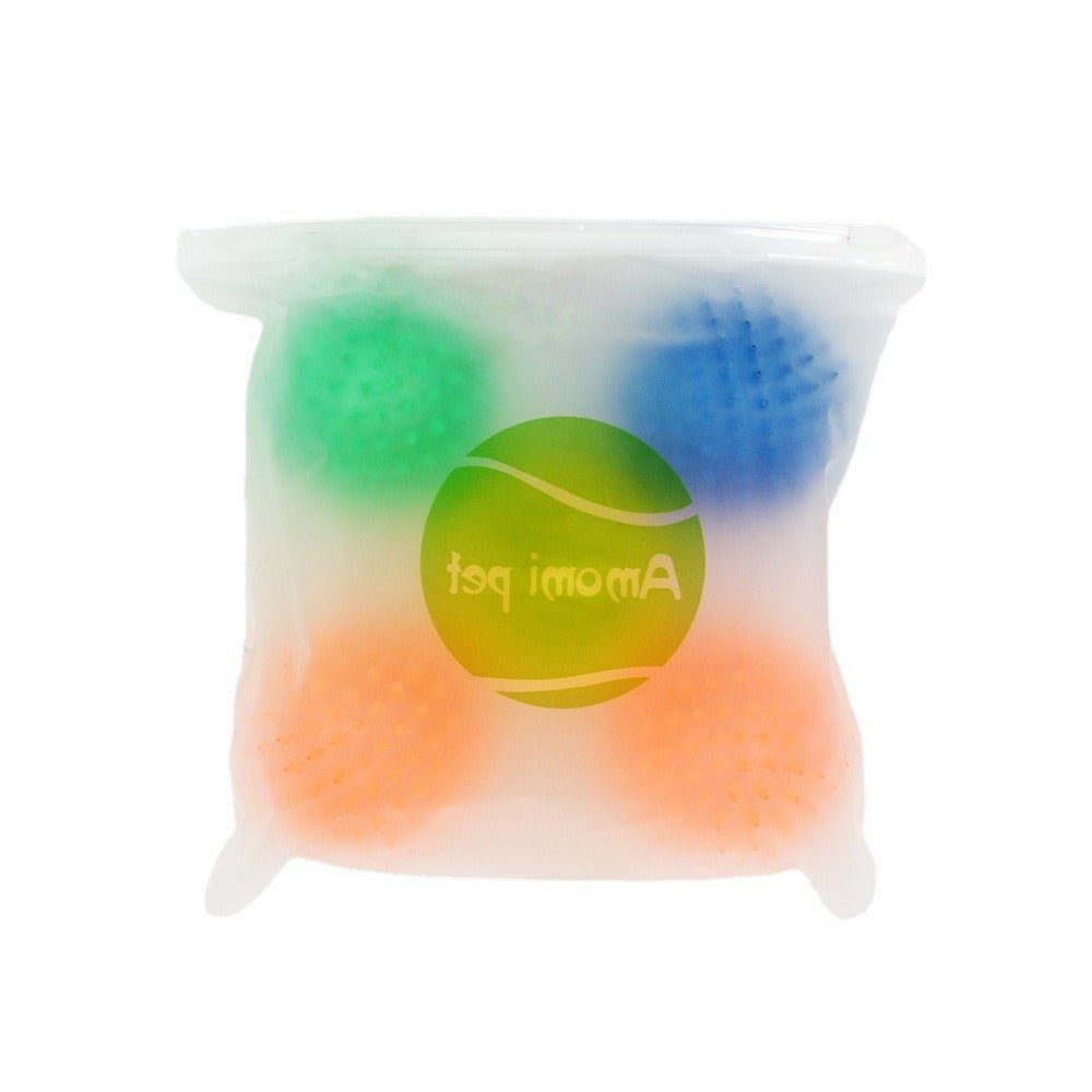 Balle à Picots Sonore pour Chien – Mastication TPR 9 cm | Bleu, Orange, Vert - Furlo