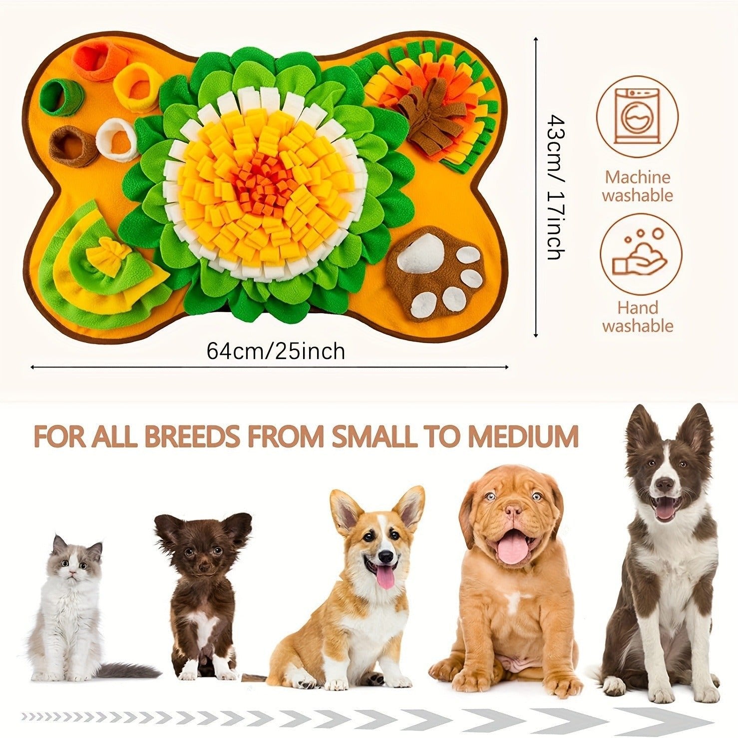 Tapis de Reniflage pour Chien et Chat – Puzzle Lavable Anti-Ennui - Furlo
