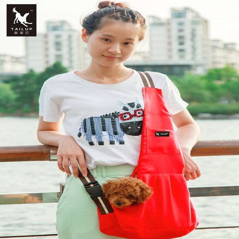 Sac de Transport Écharpe pour Petit Chien et Chat – Anti-Vent & Mains Libres - Furlo