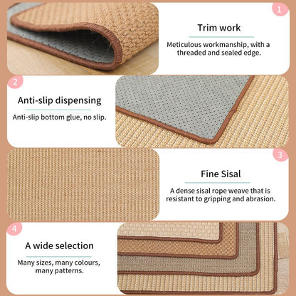Griffoir Tapis Sisal pour Chat – Protection Canapé Anti-Griffures | Résistant & Sans Effilochage - Furlo