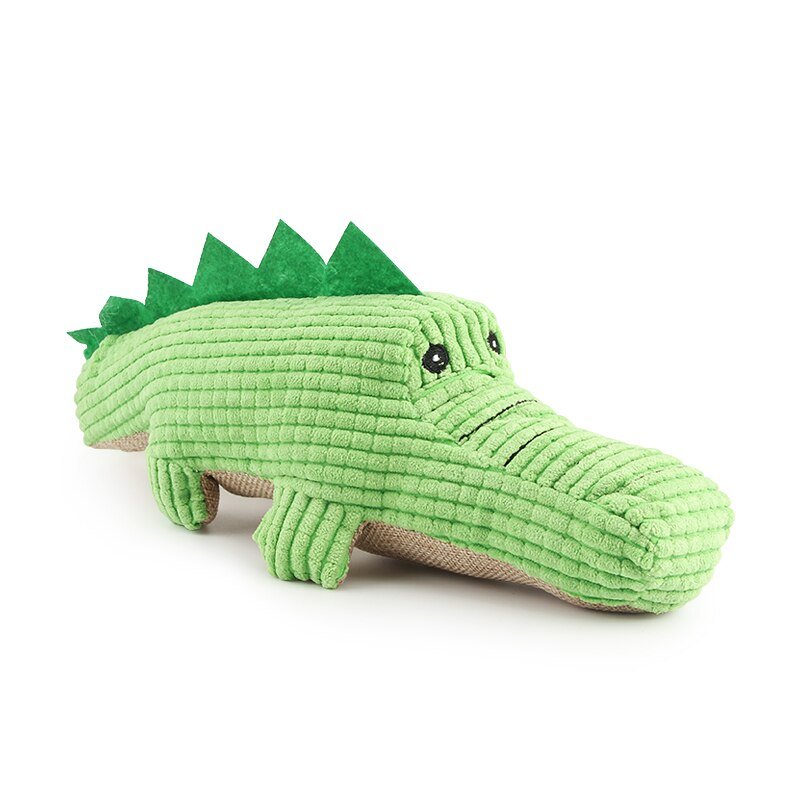 Peluche Couinante Crocodile pour Chien – Jouet Sonore Doux 38 cm - Furlo
