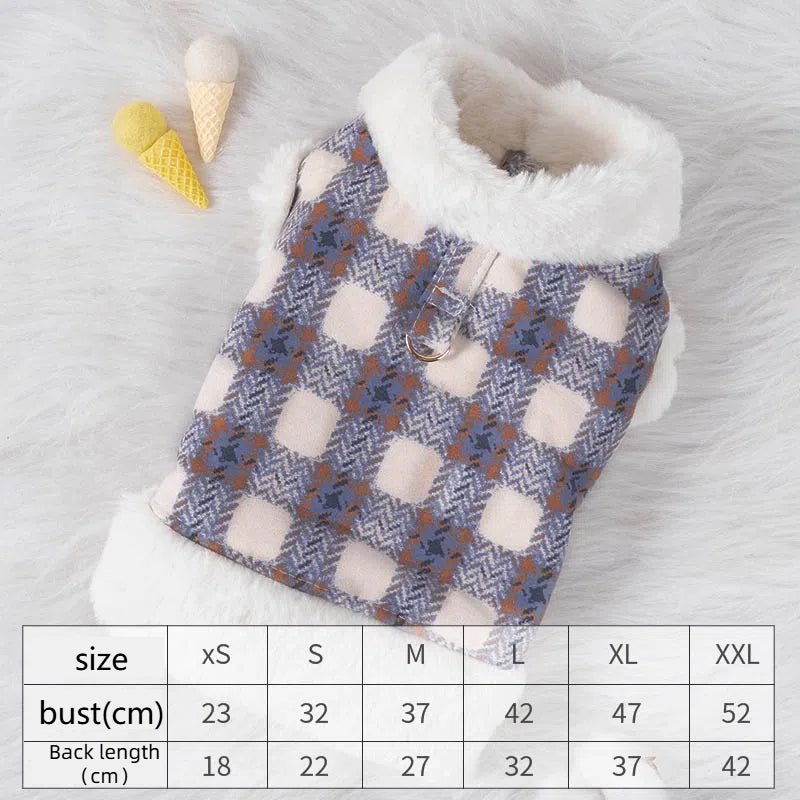 Gilet Chaud en Velours Style British pour Petit Chien et Chat – Automne Hiver - Furlo