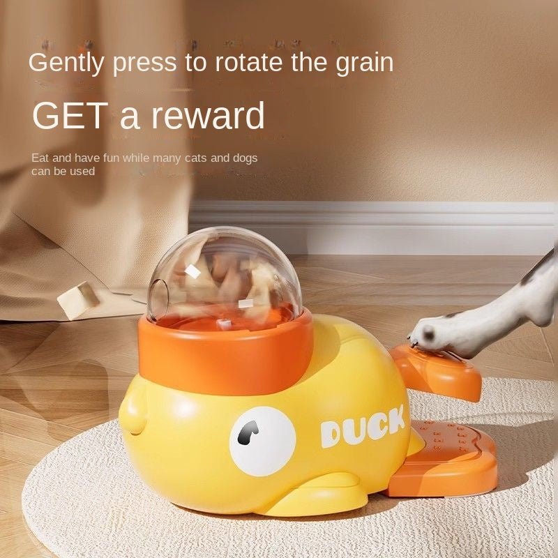 Distributeur de Friandises Canard Jaune – Jouet Interactif pour Chat et Chien - Furlo