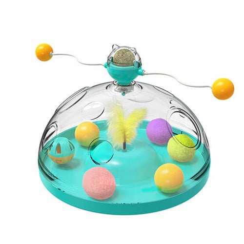 Jouet Moulin à Vent Catnip pour Chat – Tourniquet Interactif Ventouse | 4 Coloris - Furlo