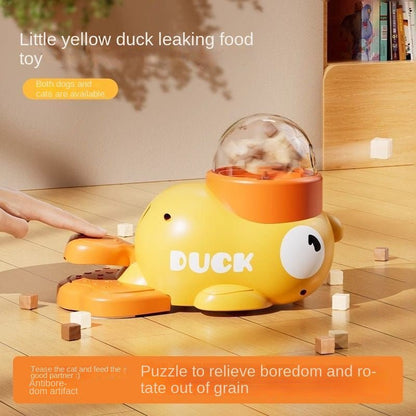 Distributeur de Friandises Canard Jaune – Jouet Interactif pour Chat et Chien - Furlo