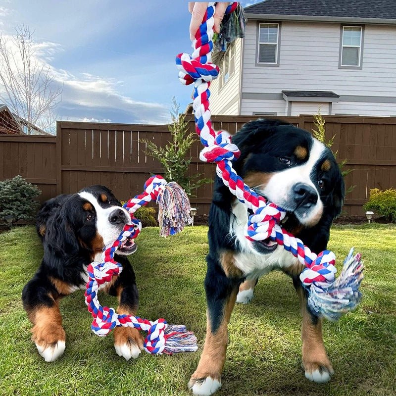 Corde à 5 Nœuds en Coton pour Grand Chien – Jouet à Mâcher Solide 94 cm - Furlo