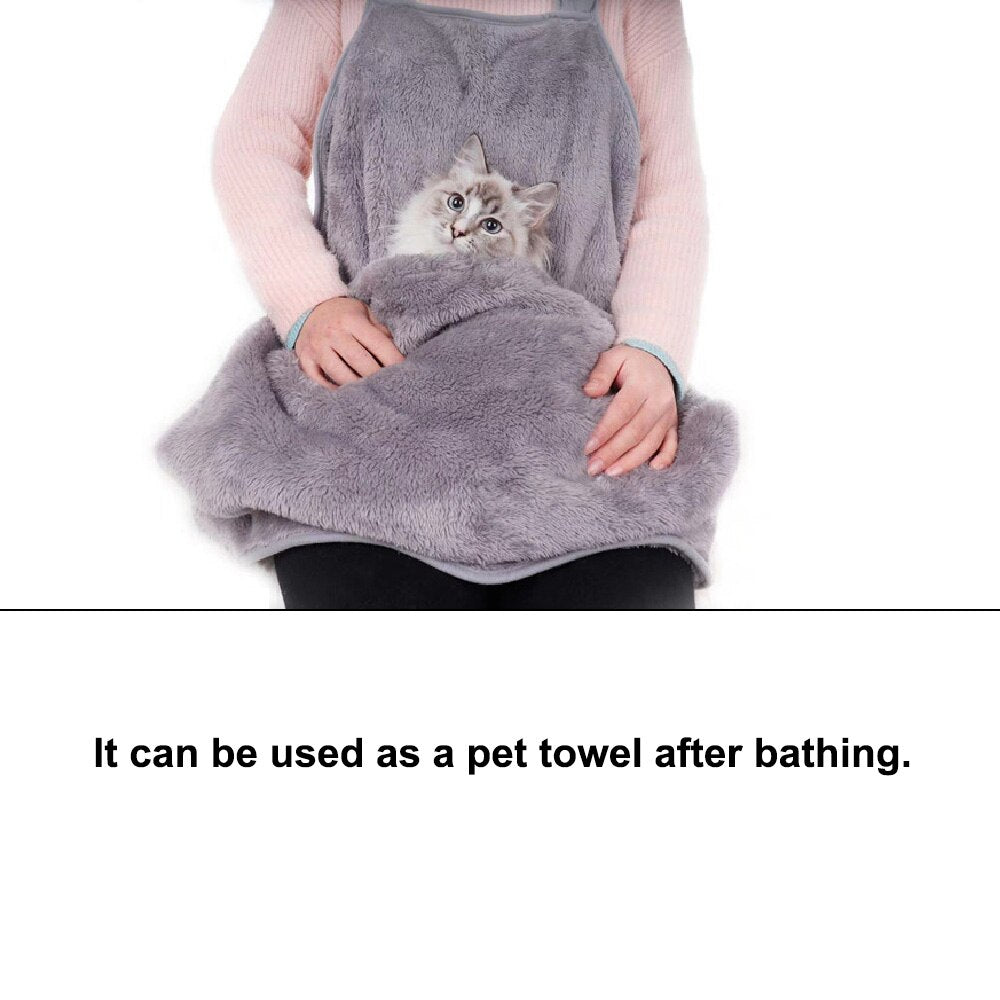 Tablier Peluche Anti-Poils pour Animal – Bavoir Confortable avec Grande Poche - Furlo261F7F3107E1439AA876BAEB64BAF68B