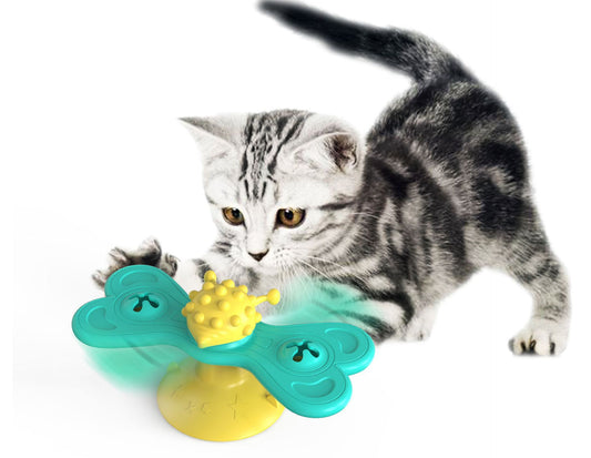 Jouet Tourniquet Papillon pour Chat – Moulin à Vent Griffoir en TPR - Furlo