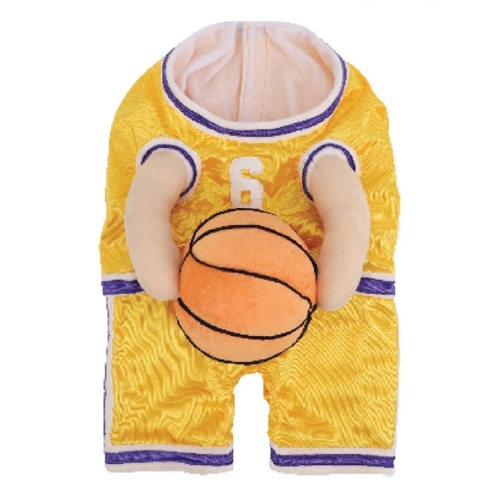 Maillot de Basketball pour Chien avec Balle – Rouge & Jaune S M L - Furlo
