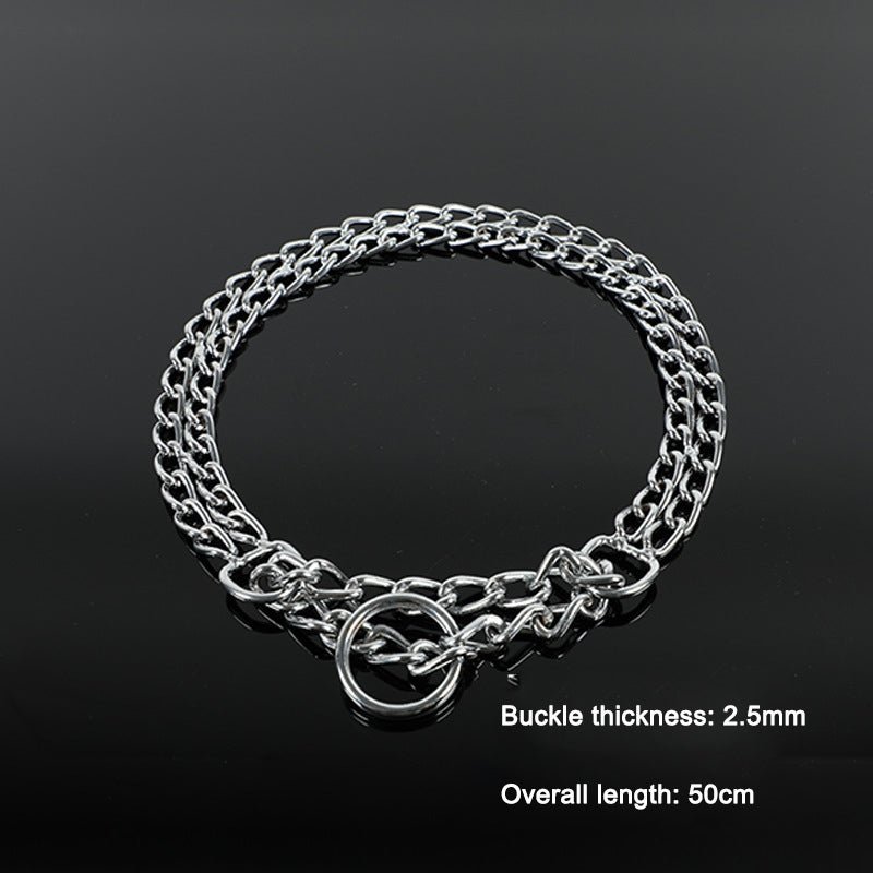 Collier Double Rang Télescopique pour Chien – Chaîne Argentée Dressage - Furlo