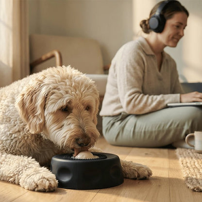 Bol lécheur anti-glouton pour chien — Balle roulante & Ventouse antidérapante - Furlo