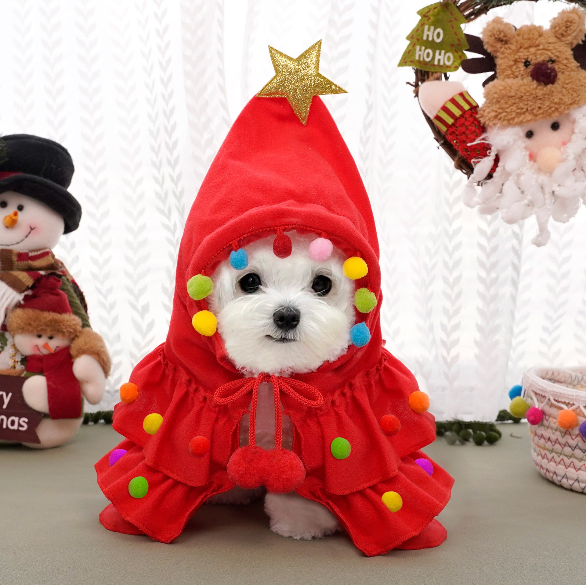 Cape de Noël pour Chien – Déguisement Fêtes Unisexe S M L - Furlo