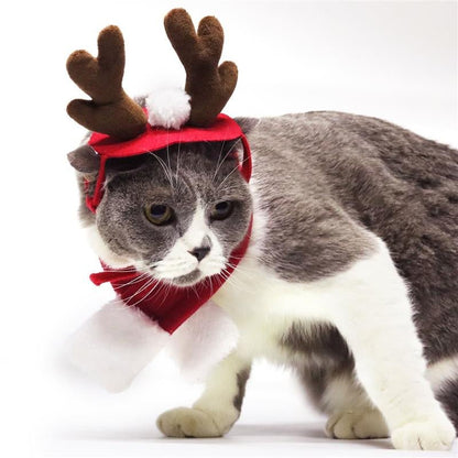 Serre-Tête Bois de Renne de Noël pour Chien & Chat – Décoration Fête | Rouge - Furlo