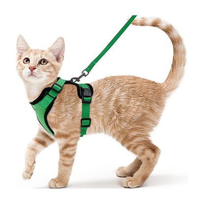 Harnais Vest Anti-Fugue Respirant & Réfléchissant pour Chat – Avec Laisse - Furlo