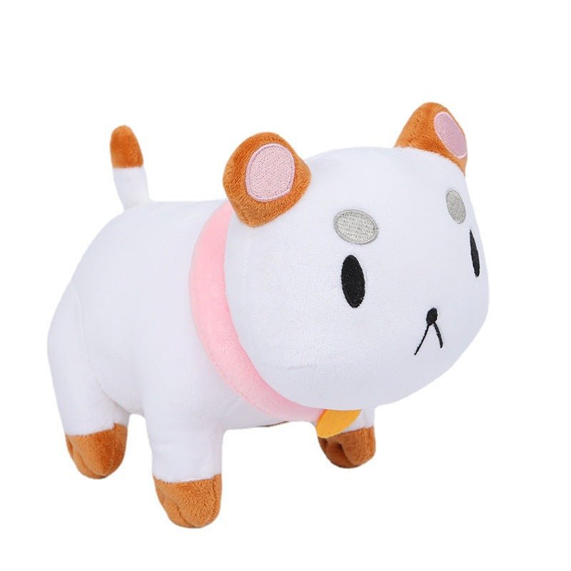 Peluche Abeille & Chiot pour Chat – Coussin Doudou en Peluche Courte | Coton PP - Furlo