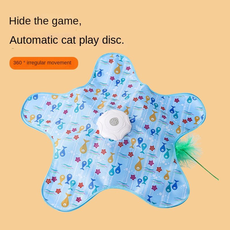 Jouet Cache-Cache Électrique Rotatif pour Chat – Couvercle Étoile de Mer | Poisson & Canard - Furlo