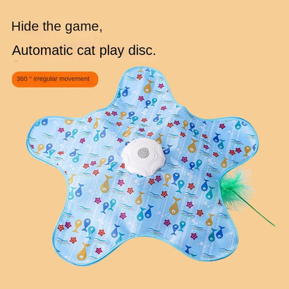 Jouet Cache-Cache Électrique Rotatif pour Chat – Couvercle Étoile de Mer | Poisson & Canard - Furlo
