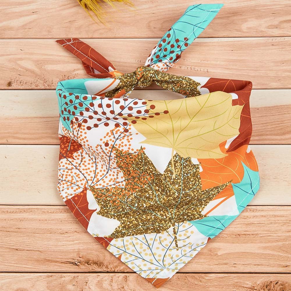 Bandana triangulaire automne pour chien – Dinde, Feuille d’érable & Citrouille - Furlo6756766F5516469FB8622E62453B7A52