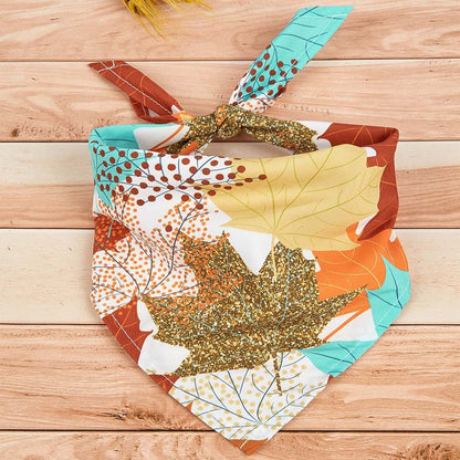 Bandana triangulaire automne pour chien – Dinde, Feuille d’érable & Citrouille - Furlo6756766F5516469FB8622E62453B7A52