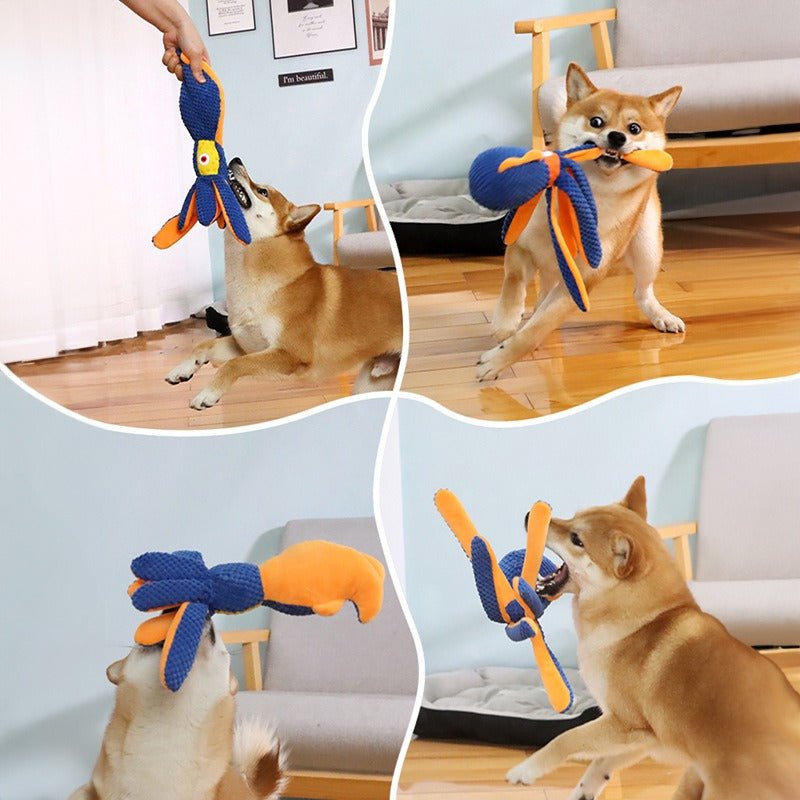 Pieuvre & Calmar en Peluche Sonore pour Chien – Jouet Mordant Interactif - Furlo